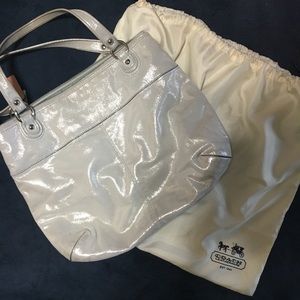 Coach Bag Light Silver Sparkle